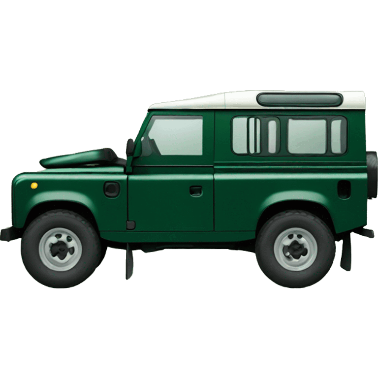 Dark green land rover emoji