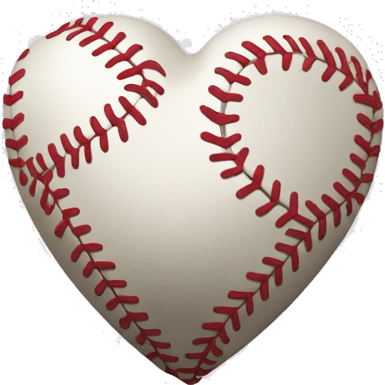 heart shaped baseball emoji