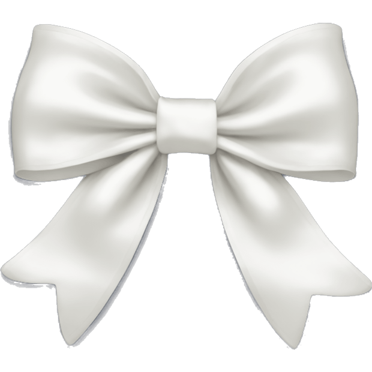 white satin bow emoji