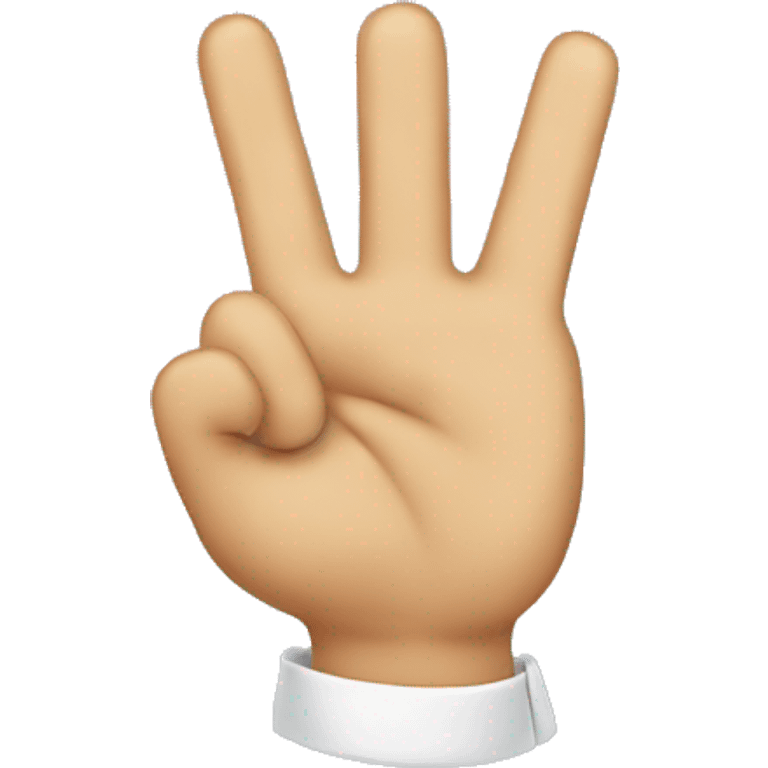 The index and middle fingers are together and raised  emoji