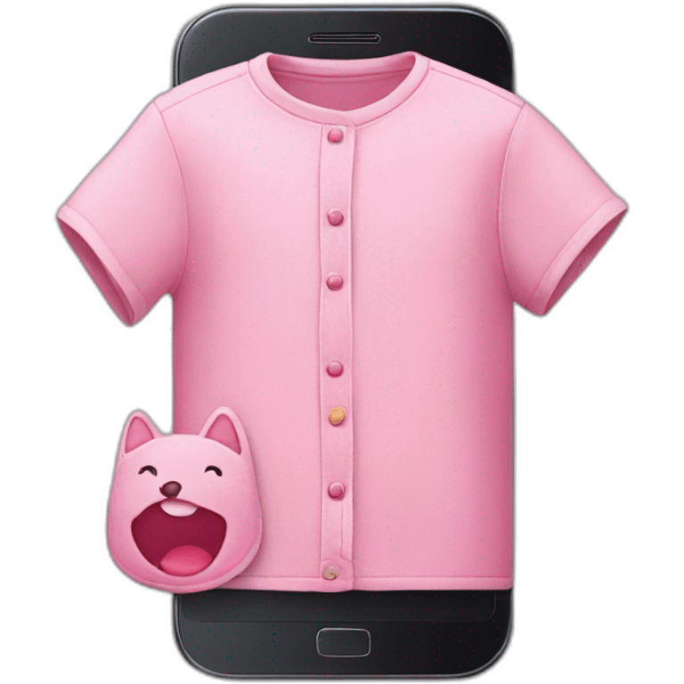 smartphone with the image of children's clothes emoji