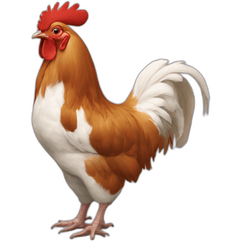 Coq sur chat sue chien sur lama emoji