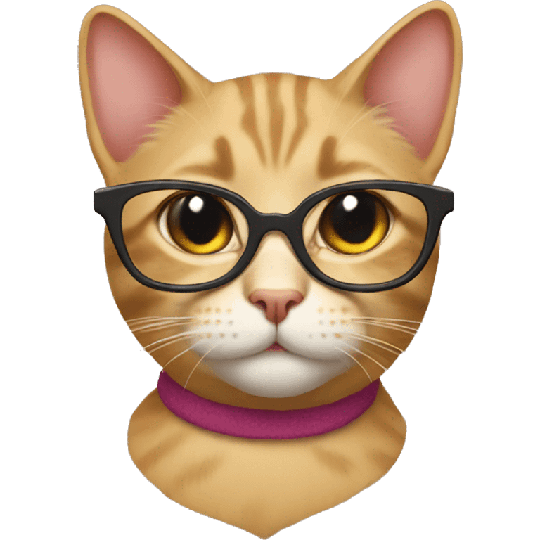 lesbian cat with glasses emoji