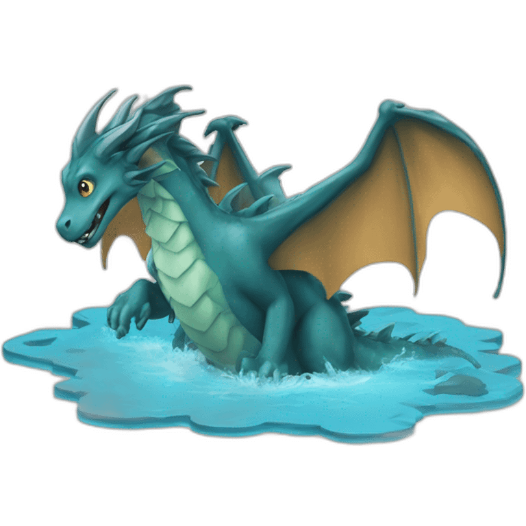 Dracofeux en eau emoji