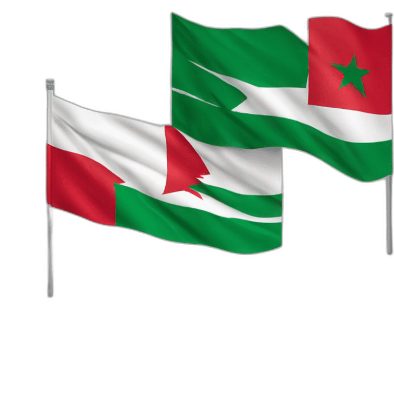 Drapeau du Maroc et de la Palestine emoji