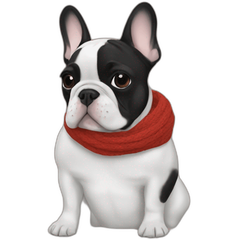 French bulldog scarf emoji