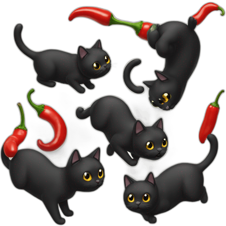 Black Cat chili pepper emoji