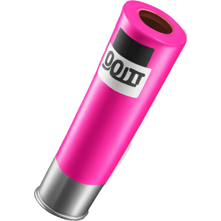 Realistic hot pink Shotgun shell emoji