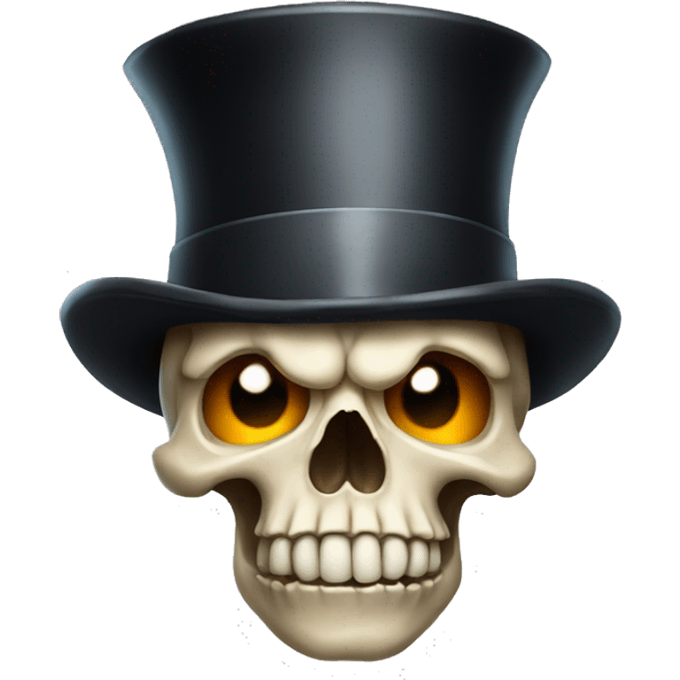 skull surprised with tophat emoji