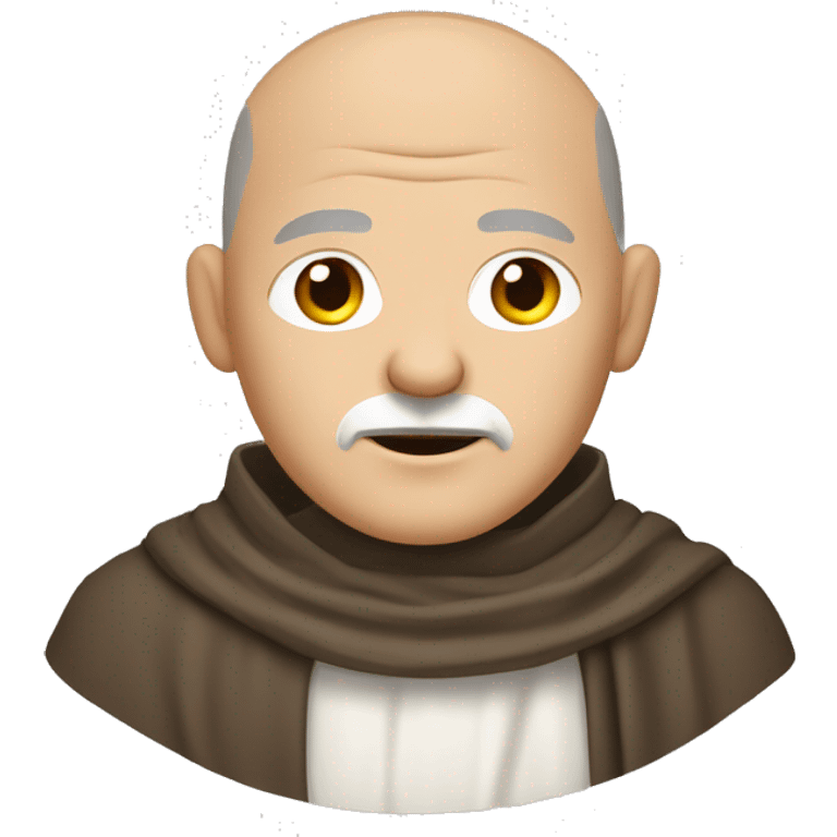 white middle age male grizzled human frier monk with buzz cut square jaw emoji