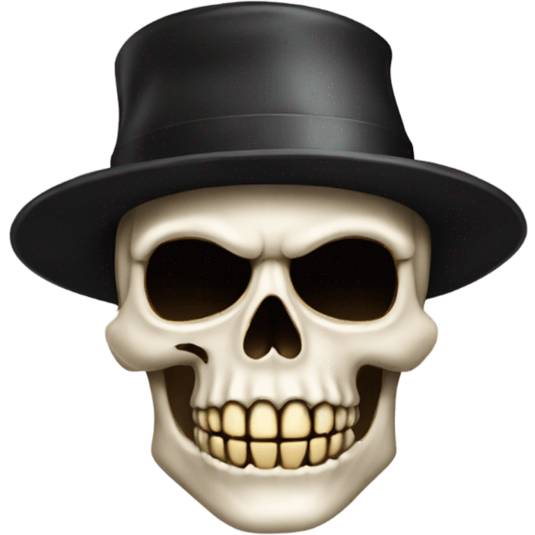 Skull with 2025 New Year hat  emoji