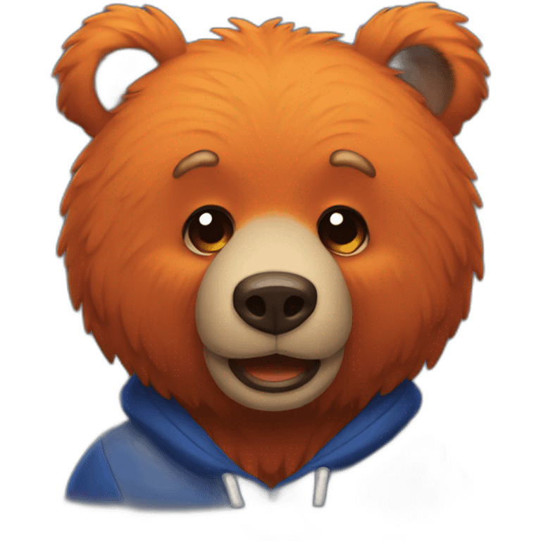 Dark blue orange bear 🐻 emoji