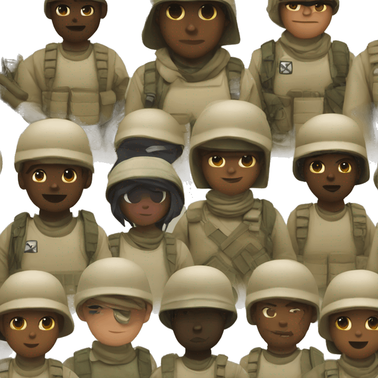 Coalition forces in fort north emoji