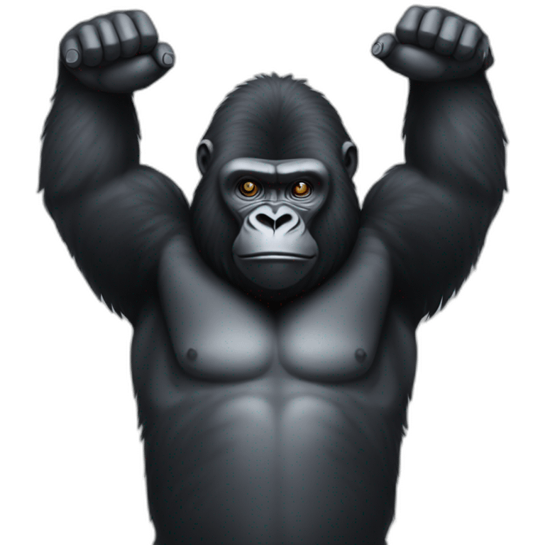 gorilla making an x with his arms emoji