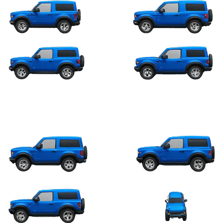 2021 2 door blue Ford bronco emoji