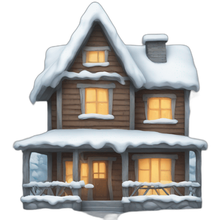 winter house emoji