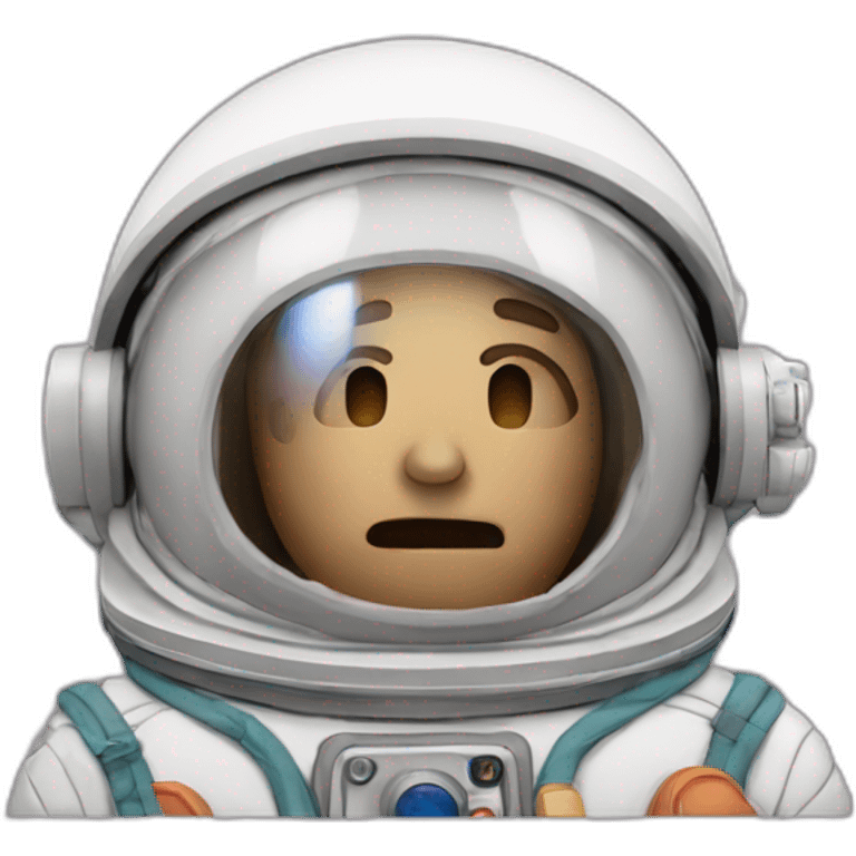 exhaling astronaut face emoji