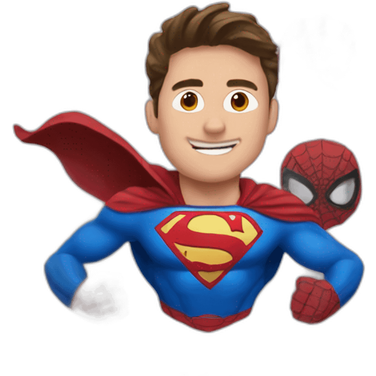 super man with spider man suit emoji