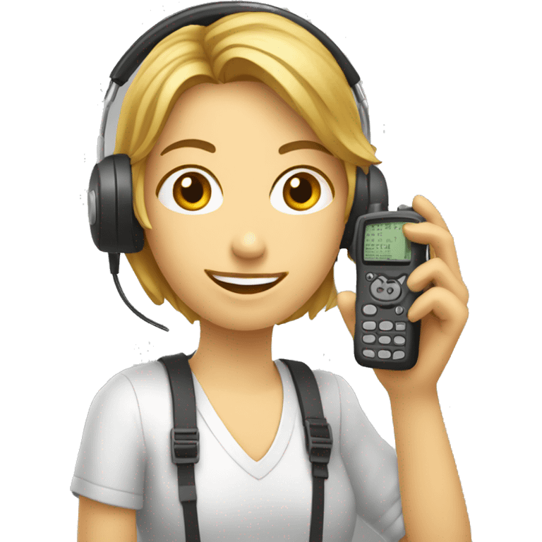 radioamateur avec talkie a la main emoji