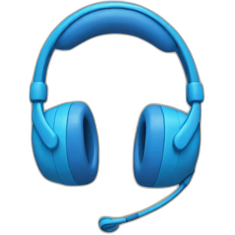 blue heardphones emoji