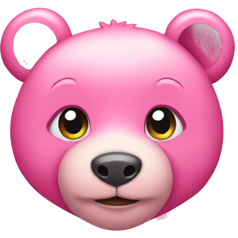 Pink bear with heart emoji