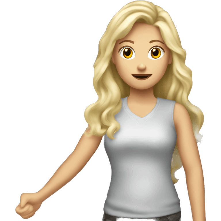 Blonde girl getting locked out of a silver Prius emoji