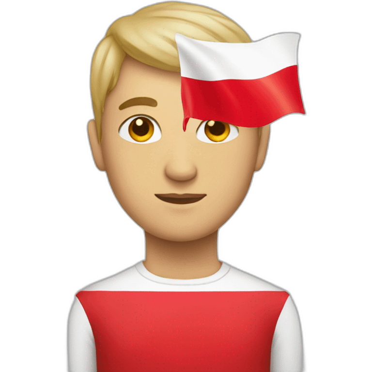 man with polish flag emoji