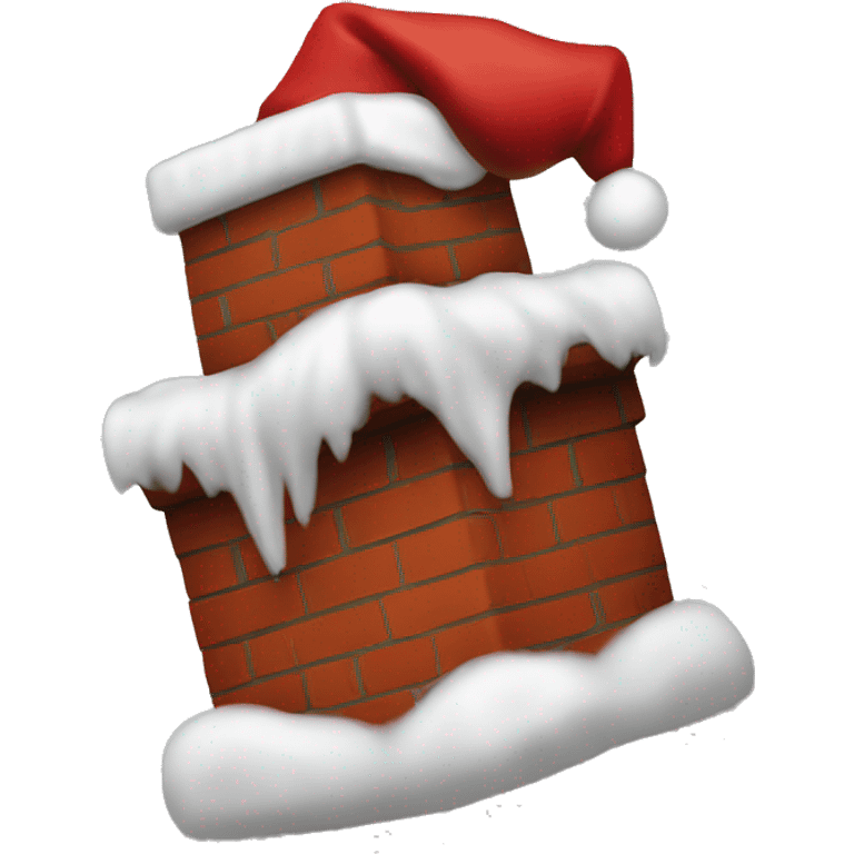 Santa chimney upside down emoji