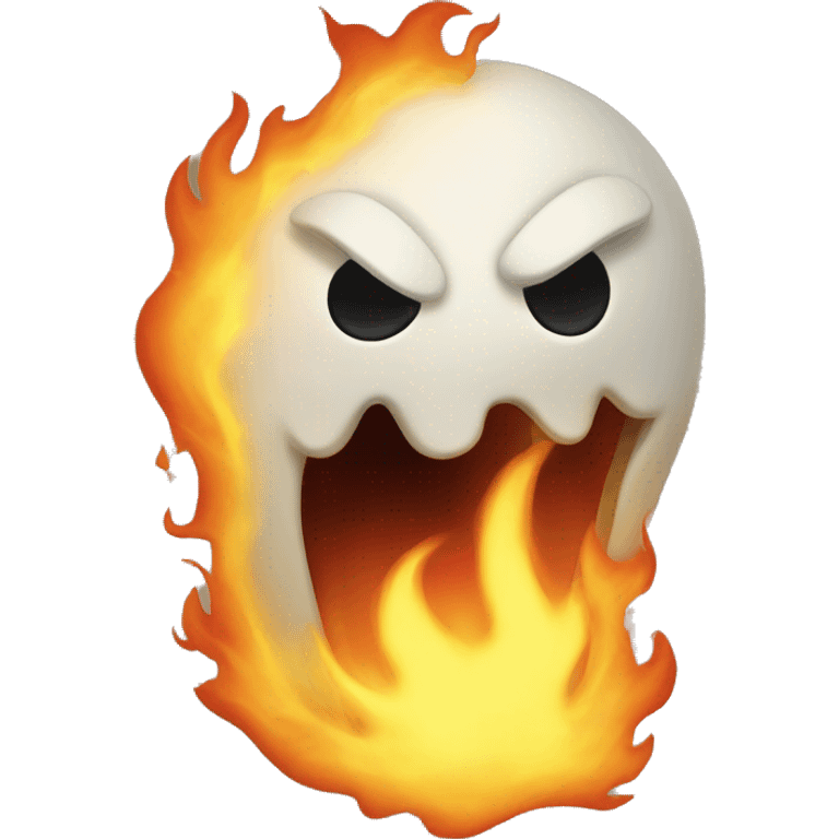 Fantasma botando fuego emoji