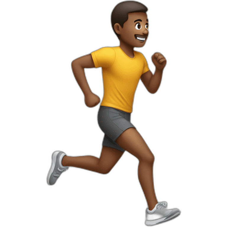 Running from the side in casual attire emoji