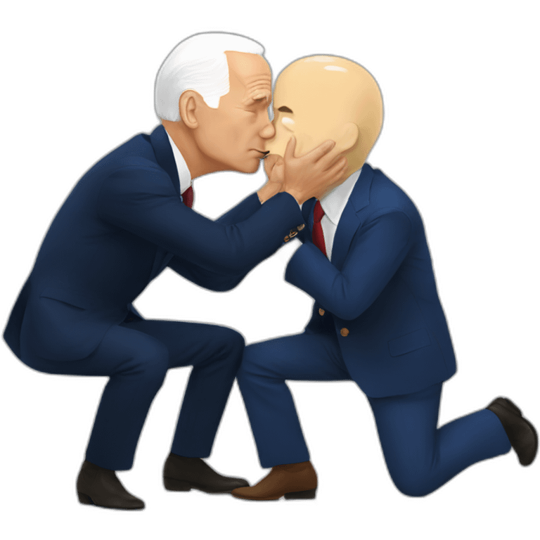 biden kisses putin emoji