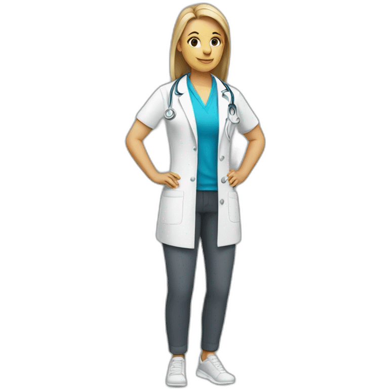 physiotherapist working girl emoji