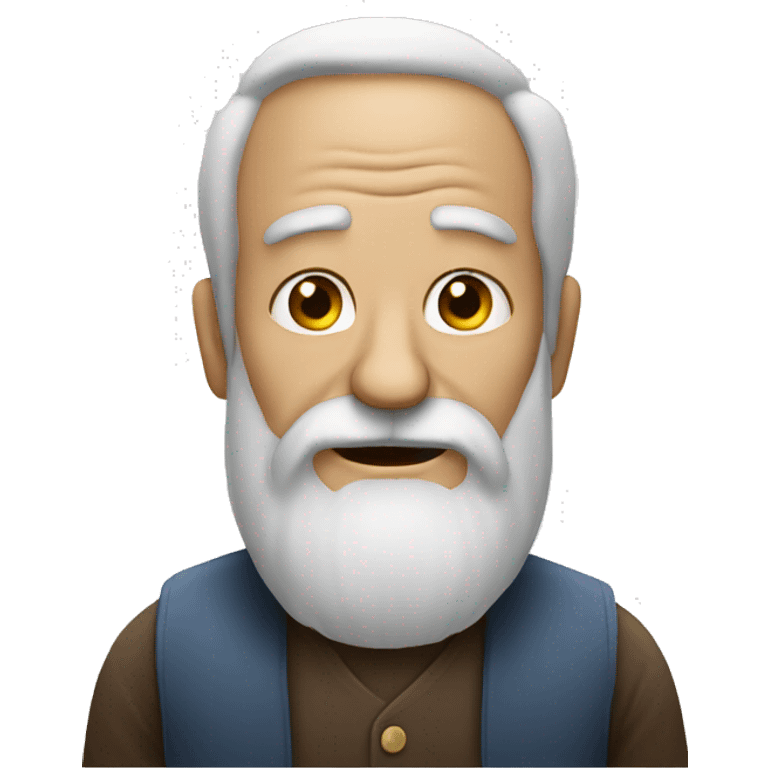 An old man with a huge beard emoji