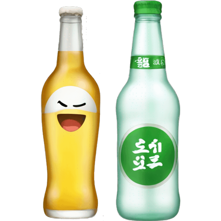 Soju and beer emoji