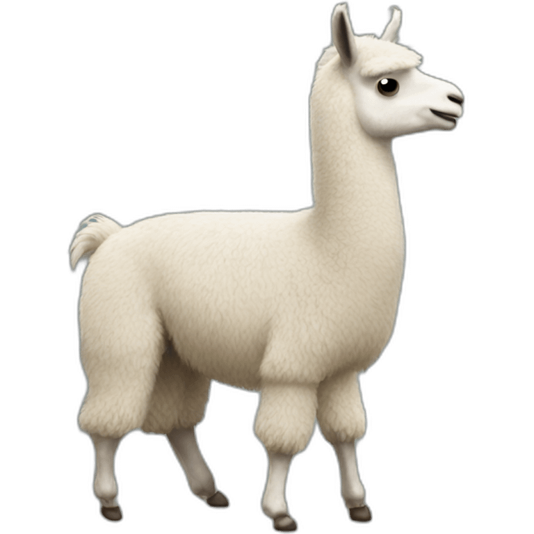 Llama dancing with his butt emoji