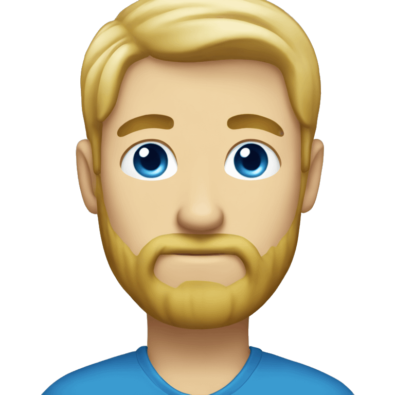 blond hair and blue eye man with a beard emoji