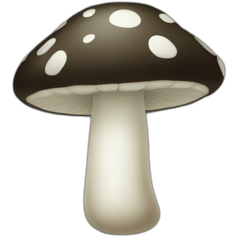 noir mushroom with white dots emoji