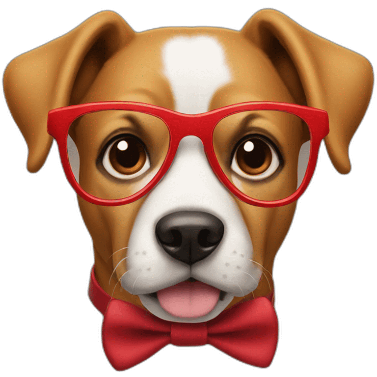 dog with red glasses emoji