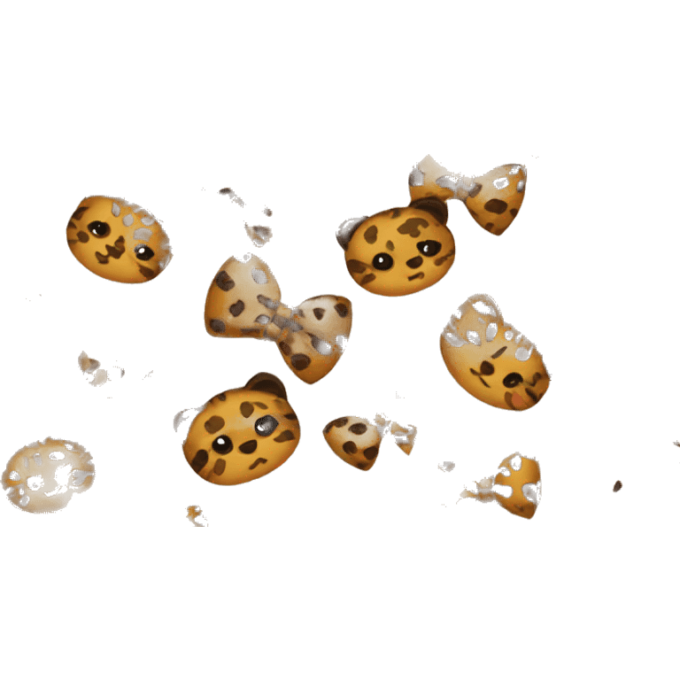 Leopard bow cute  emoji