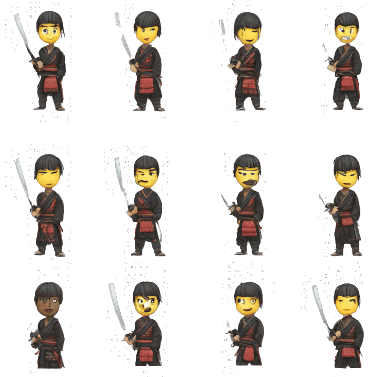 samurai with cryptocurrencies emoji