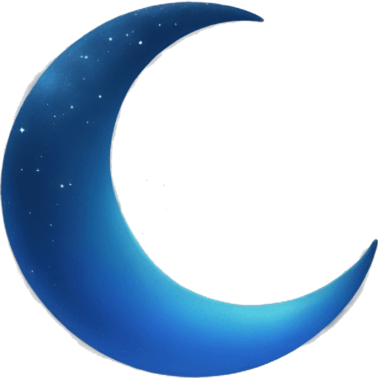 A Blue crescent moon  emoji