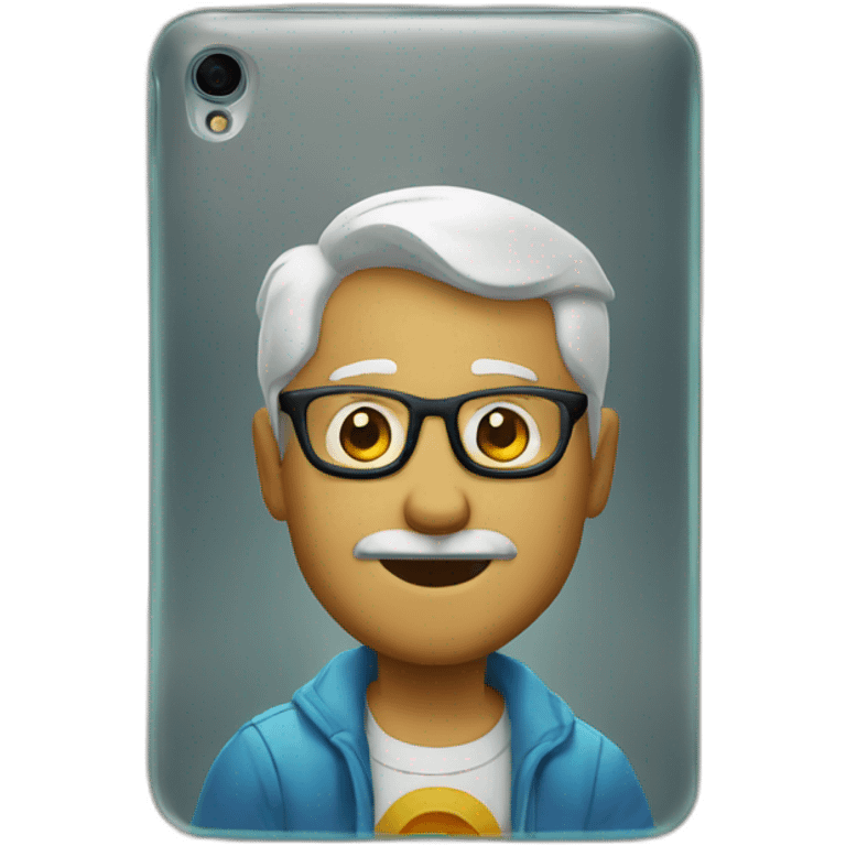 Papa case glass emoji