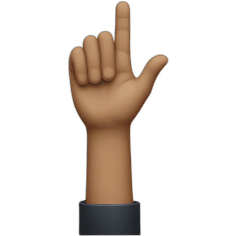 Authoritarian raising hand in salute emoji