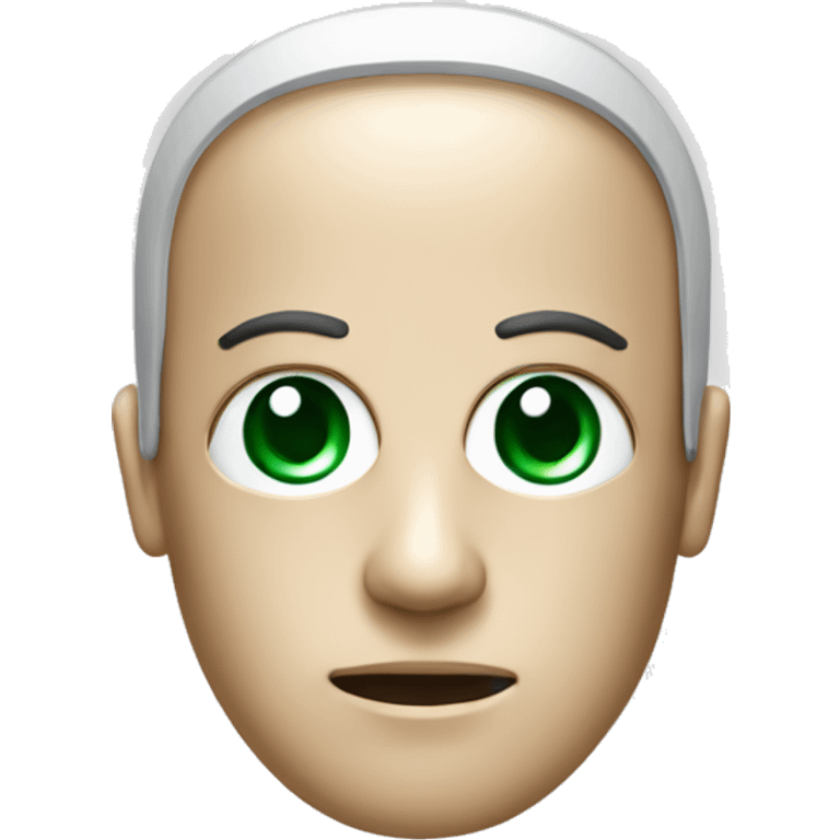 ai computer android person chip with white eyes emoji