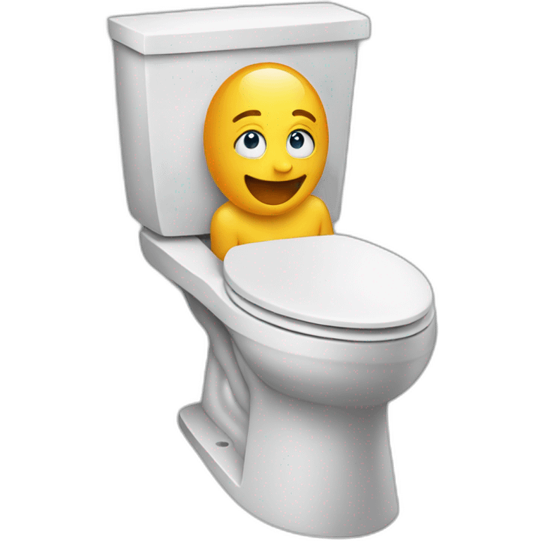 sitting on the toilet emoji