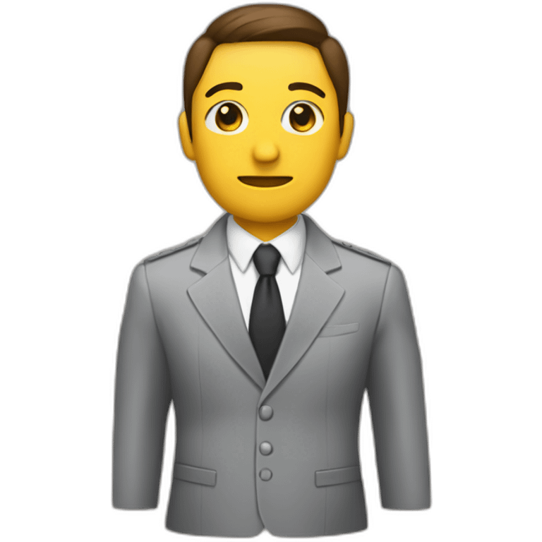 persona de traje señalandome con su dedo emoji