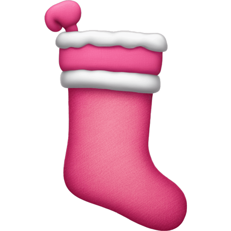 Pink Christmas stocking ￼ emoji