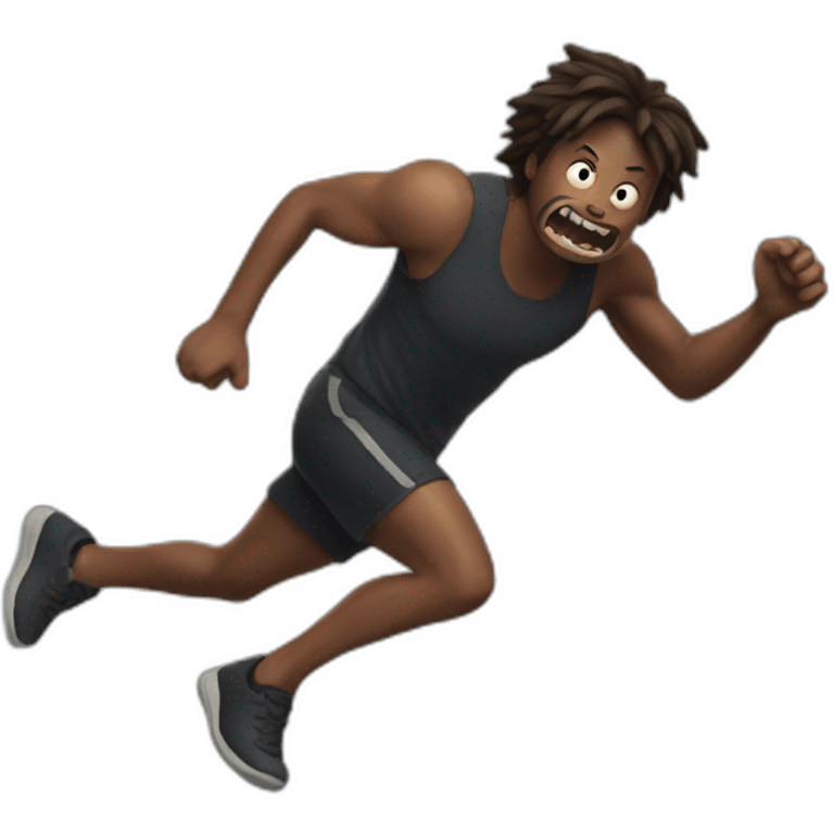 running from the horror emoji