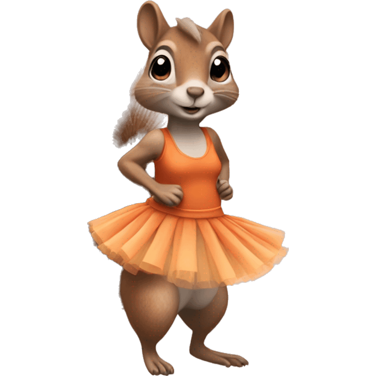 Squirrel using a tutu emoji