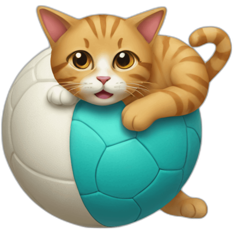 Cat and a ball emoji